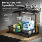 C-Shaped Under Sink Organizer with 2-Tier Sliding Drawers🚰