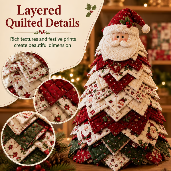 DIY Quilted Santa Christmas Tree Kit