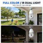 2K 360° Wire-Free Light Bulb Security Camera