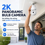 2K 360° Wire-Free Light Bulb Security Camera