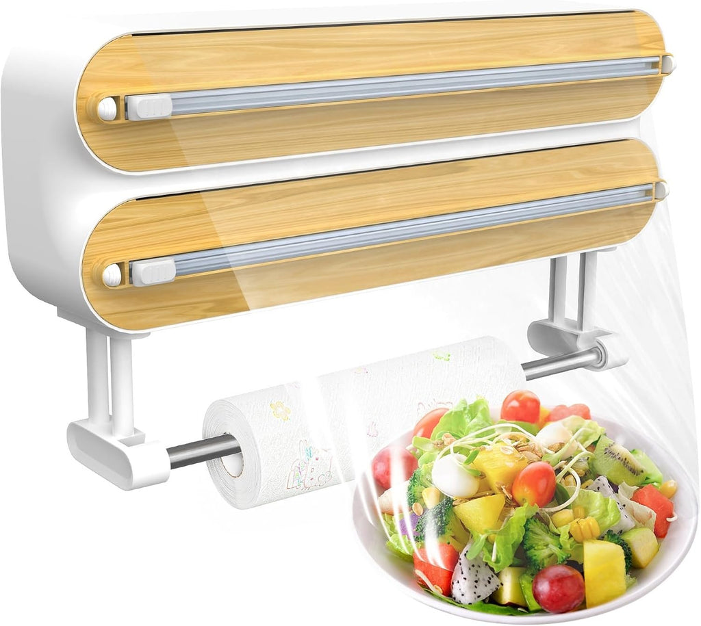 3-in-1 Magnetic Kitchen Wrap Station with Clean-Cut Sliders