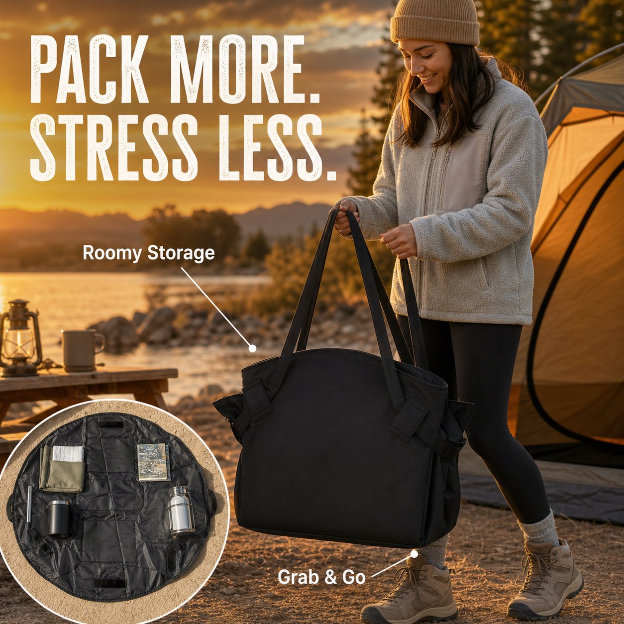 Convertible Travel & Camping Storage Tote