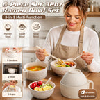🍜 Microwave Ramen Bowl Set with Drain Basket