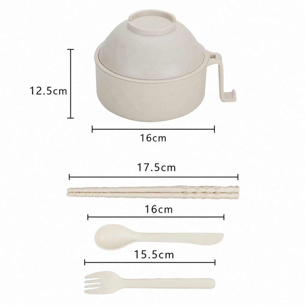 🍜 Microwave Ramen Bowl Set with Drain Basket