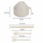 🍜 Microwave Ramen Bowl Set with Drain Basket