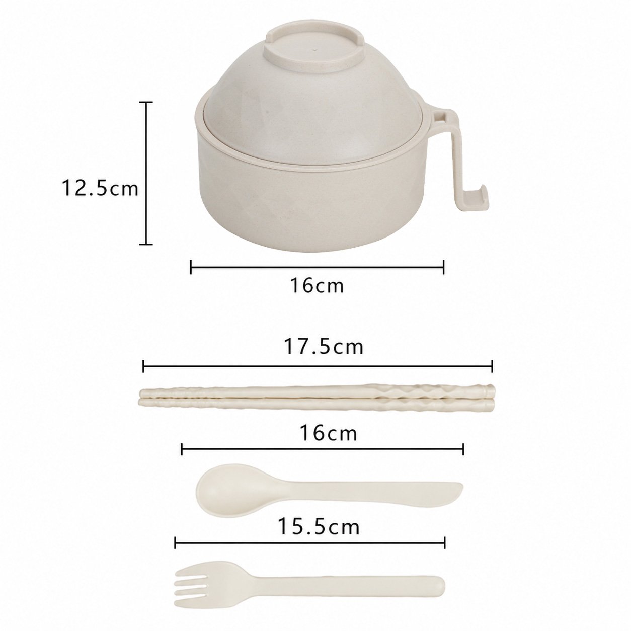 🍜 Microwave Ramen Bowl Set with Drain Basket