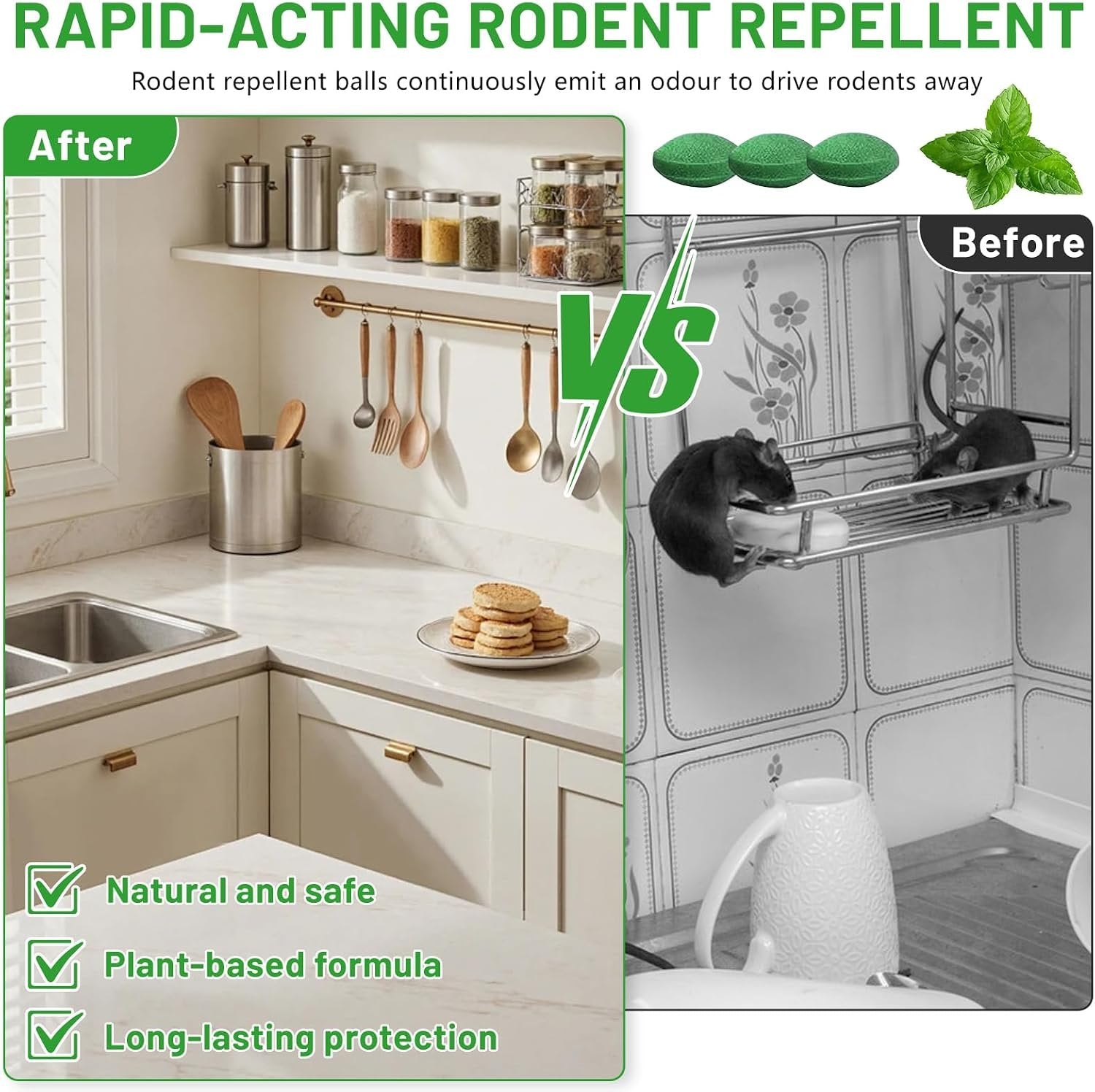 Peppermint Pest Repellent Balls with Mesh Pouches