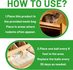 Peppermint Pest Repellent Balls with Mesh Pouches