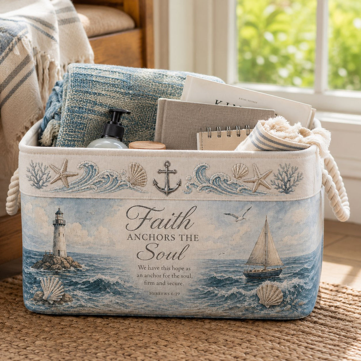 ✝️ Christian Faith Inspirational Storage Basket