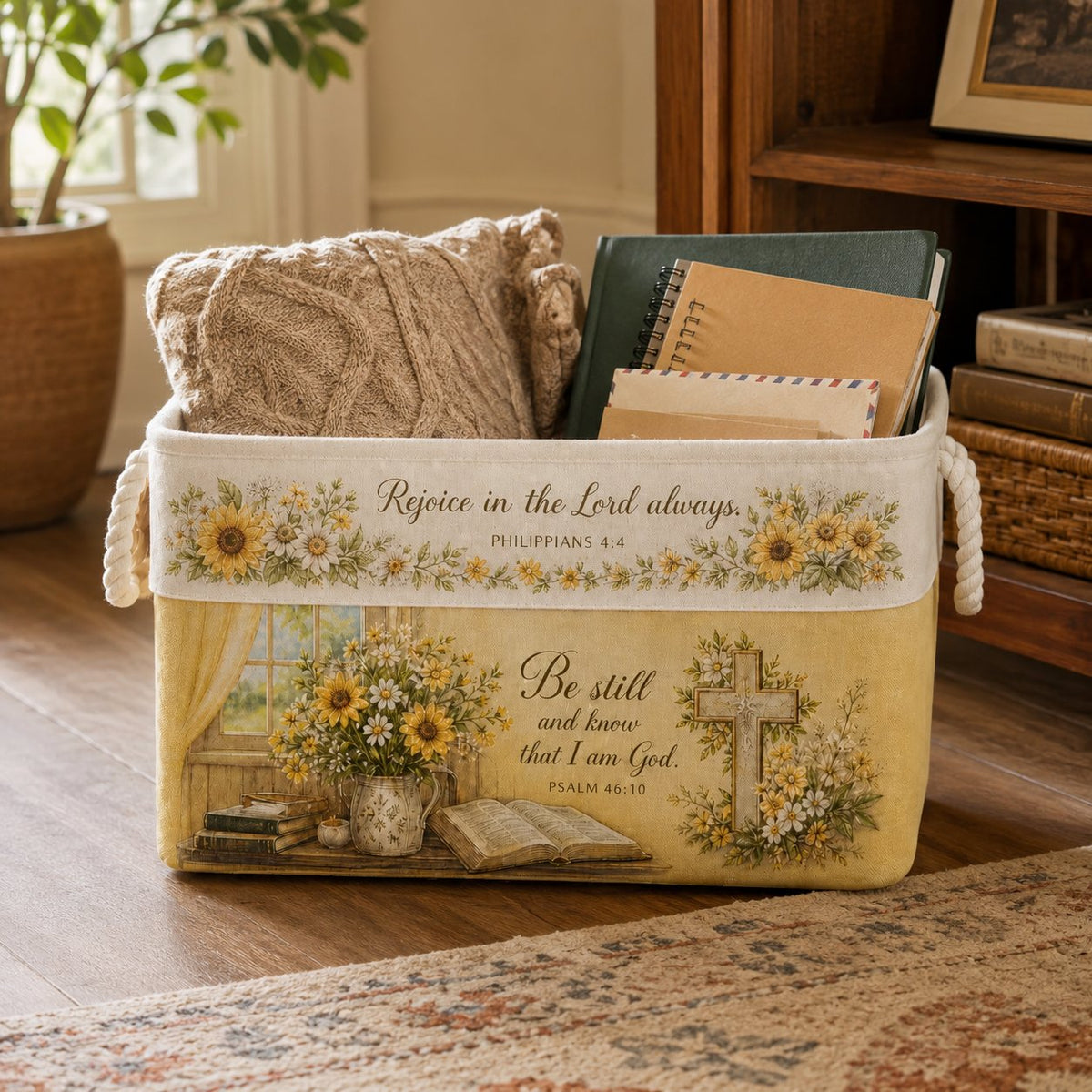 ✝️ Christian Faith Inspirational Storage Basket