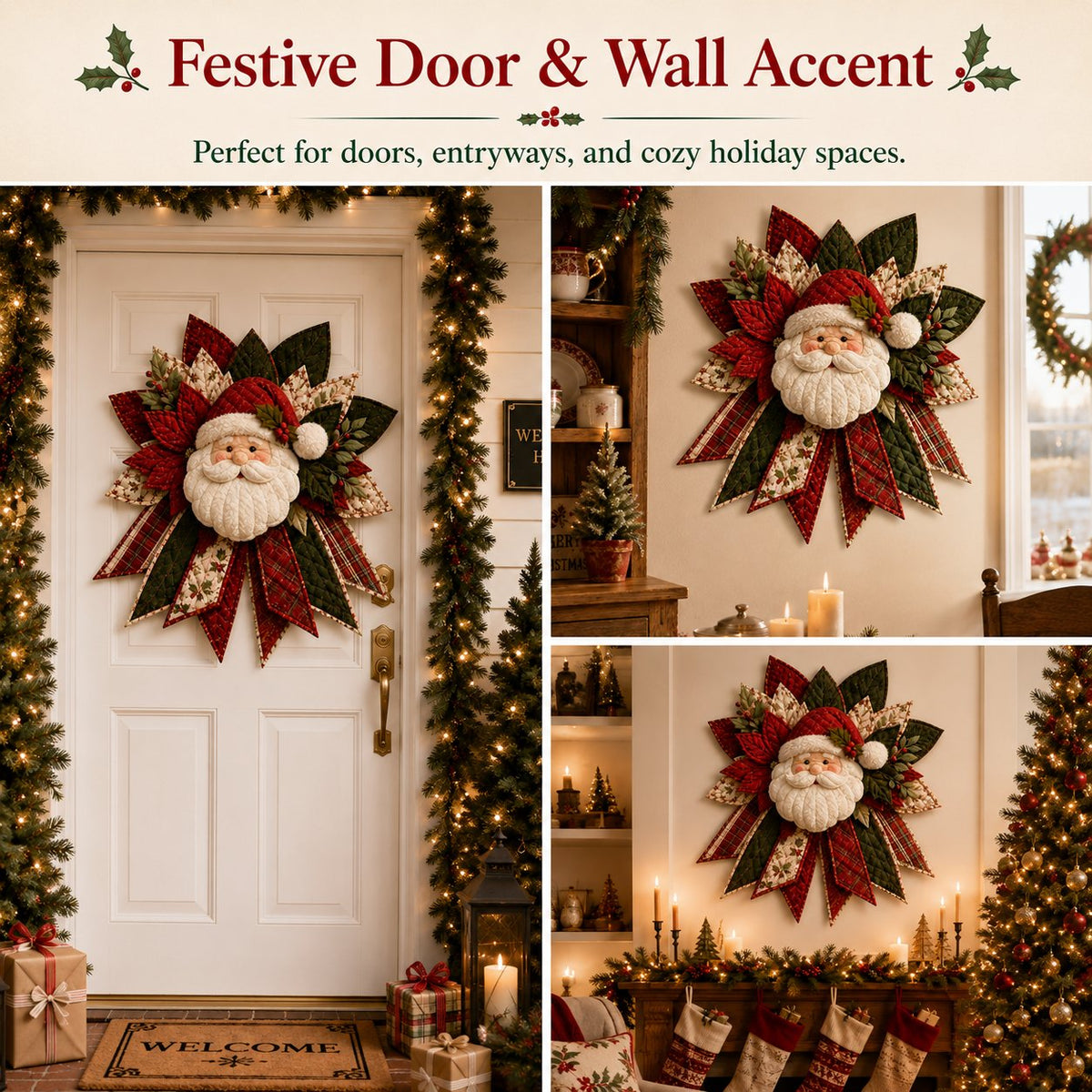 ❄DIY Santa Patchwork Door Decor Sewing Kit🎅