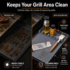 16x11.5" Silicone Mat – Heat Resistant, Dishwasher Safe, Non-Slip for Grill & Counter