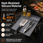16x11.5" Silicone Mat – Heat Resistant, Dishwasher Safe, Non-Slip for Grill & Counter