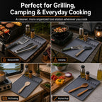 16x11.5" Silicone Mat – Heat Resistant, Dishwasher Safe, Non-Slip for Grill & Counter