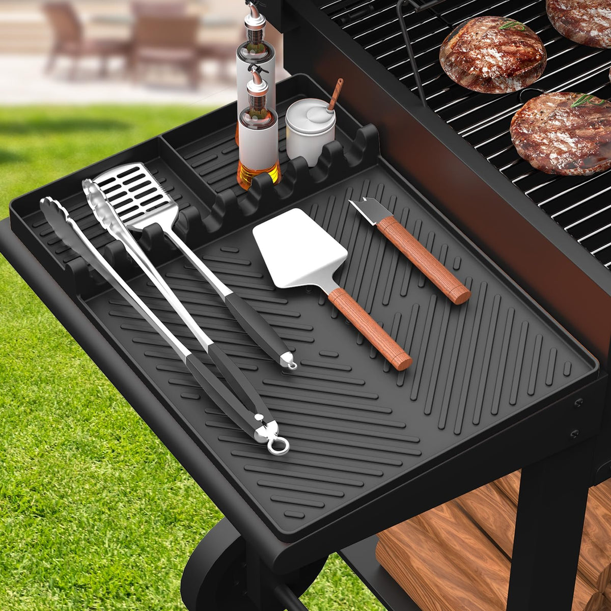 16x11.5" Silicone Mat – Heat Resistant, Dishwasher Safe, Non-Slip for Grill & Counter