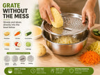 3-in-1 Stainless Steel Grater Bowl & Colander Set