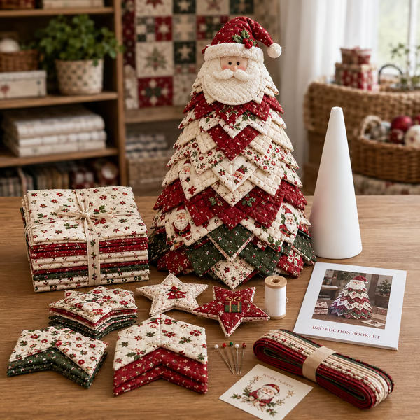 DIY Quilted Santa Christmas Tree Kit